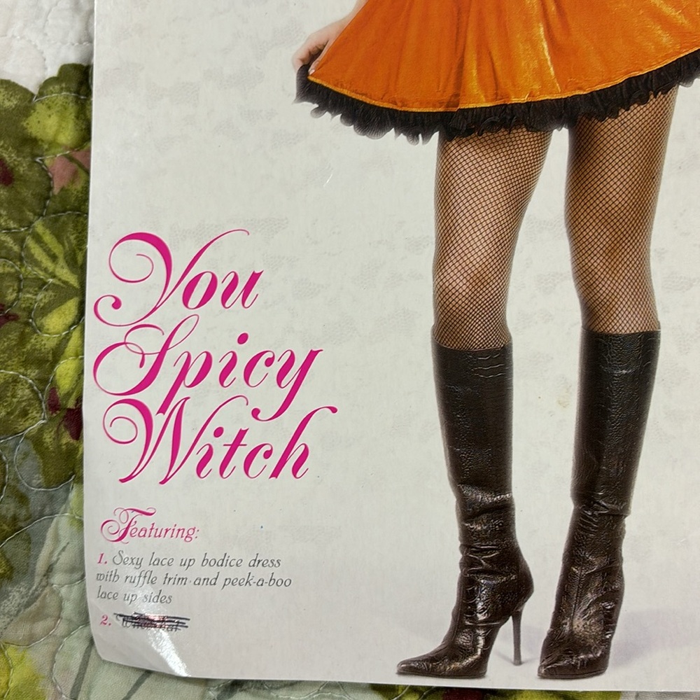 Sexy Velvet Witch Halloween Costume - Picture 2 of 15